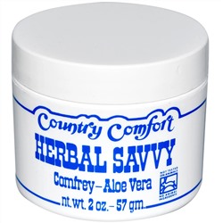Country Comfort, Herbal Savvy, Comfrey-Aloe Vera, 2 oz (57 g)