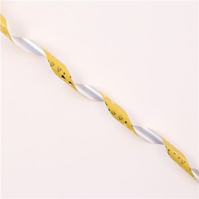 Лента новогодняя декора и подарков, «Елки», золотая, 2 см × 50 м