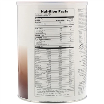 Nature's Plus, Spiru-Tein, энергетическая добавка с высоким содержанием протеина, со вкусом шоколада, 952 г (2,1 фунта)