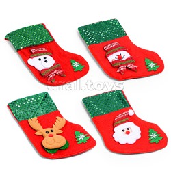 Новогоднее украшение "Рождественский носок" в пакете