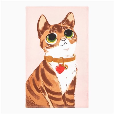 Набор полотенец кухонный Доляна Cats 35×60 см - 8 шт., 100% хлопок