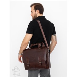 Портфель мужской кожаный 816XXL brown Fuzhiniao в Новосибирске