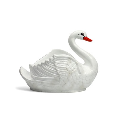 Декоративное кашпо для цветов «Лебедь», 2.5 л, 40×30×30 см, гипс