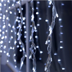 УЦЕНКА Гирлянда «Водопад» 2×1.5 м, IP44, УМС, белая нить, 400 LED, 220 В, 8 режимов, свечение белое