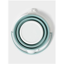 Ведро складное «Флекс», 10 л, 32×34×26 см, морская волна