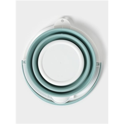 Ведро складное «Флекс», 10 л, 32×34×26 см, морская волна