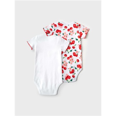 Боди детское трикотажное для девочек, 2 шт в комплекте
