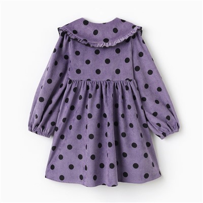 Платье детское вельветовое KAFTAN «Горошек», размер 28 (86-92 см)