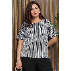 Блуза Альхена (черно-белая) Б13317-3М