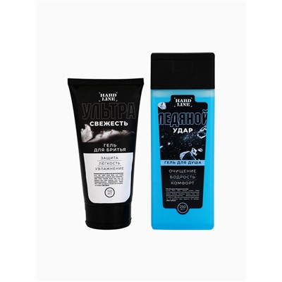 УЦЕНКА HARD LINE, набор Only Real Man, гель для душа, 250 мл и гель для бритья, 110 мл