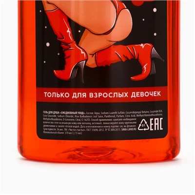 Подарочный набор новогодний «Для взрослых девочек», гель для душа и шампунь для волос, 2×370 мл, 18+, Чистое счастье