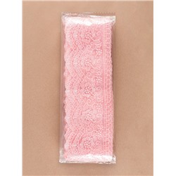 Кружево на сетке, 85 мм, 11±1 м, нежно-розовое