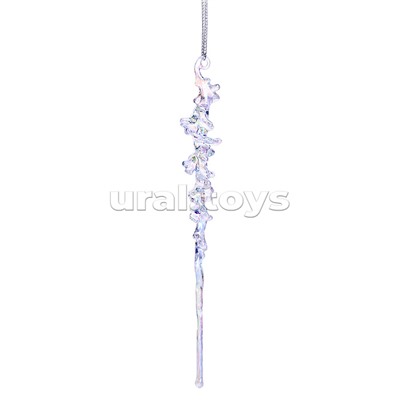 Набор новогодних украшений "Перламутровые сосульки" (4шт х 15см)