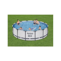 Бассейн каркасный Bestway Steel Pro MAX 56950, 427×107 см, фильтр-насос, лестница, тент, круглый