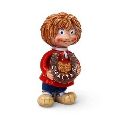 Садовая фигура из полистоуна «Домовичок Счастья», 28×11×13 см