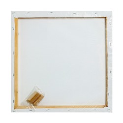Холст на подрамнике, хлопок 100%, 1.6×20×20 см, акриловый грунт, среднезернистый, 380 г/м²