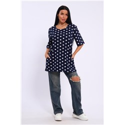 Футболка с карманами Арт. 699 (Синий, белый)