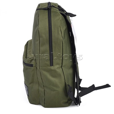 Рюкзак "Khaki" подростковый 40x29x17 см (14 л) 250 г, 1 отделение на молнии, 1 передний карман, темно-зеленый