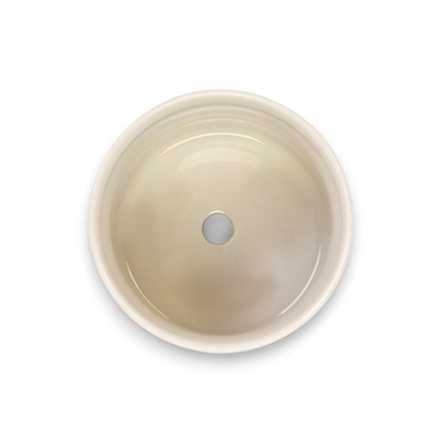 Кашпо для цветов «Цилиндр», 300 мл, 15×8×8 см, керамика, на золотистой подставке, белое