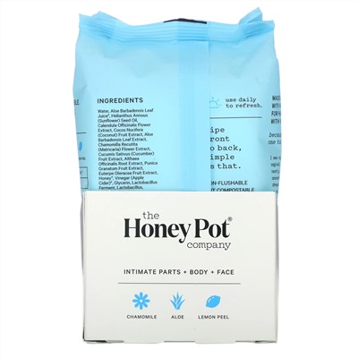 The Honey Pot Company, Sensitive Wipes, 30 Count