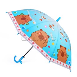 Зонт детский "Капибара" (цвет синий) (48,5см.)