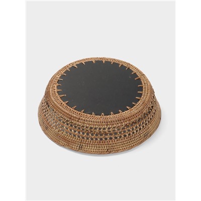 Корзинка плетёная из ротанга «Павлин», 23×23×7 см, МИКС