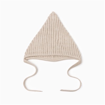 Шапка вязаная детская MINAKU, цвет бежевый, размер 42-44