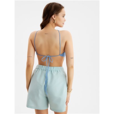 Топ вязаный женский MIST, размер onesize, голубой