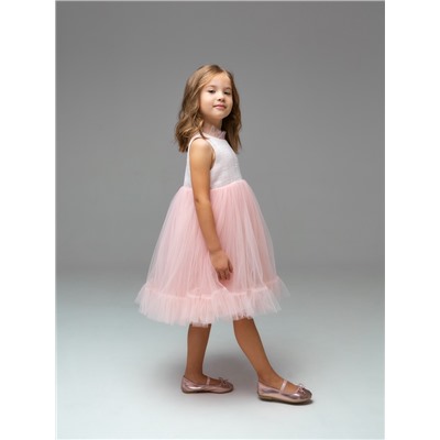 Платье нарядное детское MINAKU: PartyDress со стойкой цвет розовый, р-р 116
