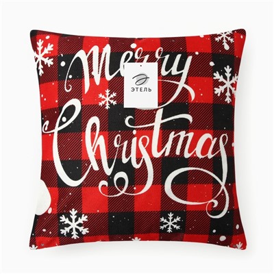 Наволочка декоративная «Этель» Christmas, 43×43 см, велюр