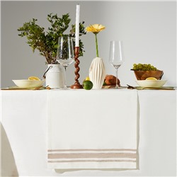 Дорожка на стол Этель Rigoroso 40×146 см, лён 100%, плотность 260 г/м², белая
