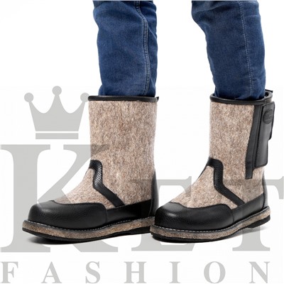 Сапоги мужские войлочные Мансур, на липучках, войл. подошва