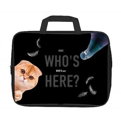 Папка А4 на молнии с ручками 350х265х40 мм "Кто здесь?" (095009) 31129 Хатбер