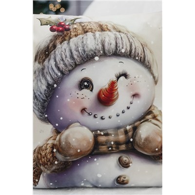 Наволочка декоративная новогодняя 2 шт 3D эффект велюр НАТАЛИ, 1221262