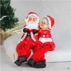 Фигурка Бабушка и Дедушка мороз, висячие ножки / CHR21 /уп 96/Новый год