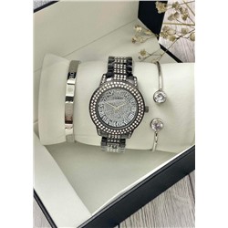 Подарочный набор для женщин часы, 2 браслета + коробка #22853319