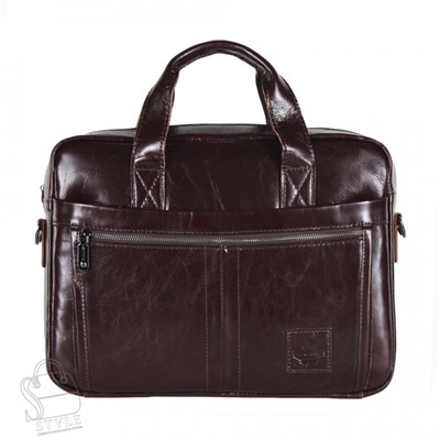 Портфель мужской кожаный 11020Z brown Zinimsk