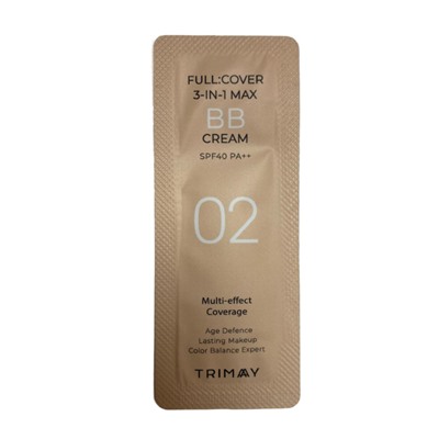 Trimay Пробник Многофункциональный BB-крем 02 Full Cover 3-in-1 Max BB Cream SPF40 PA++ 02
