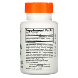Doctor's Best, Life's DHA, веганская ДГК из водорослей, 200 мг, 60 растительных капсул
