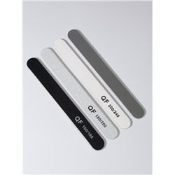 Набор пилок для ногтей, прямые, 100/180, 180/200, 200/240 грит, 18 см, 4 шт.