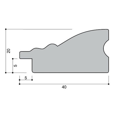 Рама для картин (зеркал) 40×50×4 см, дерево «Версаль», бело-золотая
