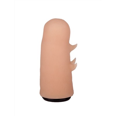 Черный пояс-трусики с двумя телесными насадками Soft-Dolli - 15,7 и 10 см.