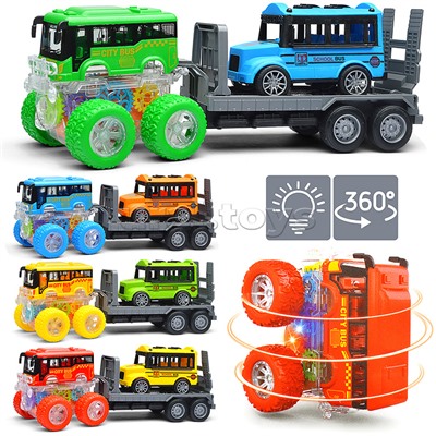 Машина "Трюкач" с прицепом, в пакете