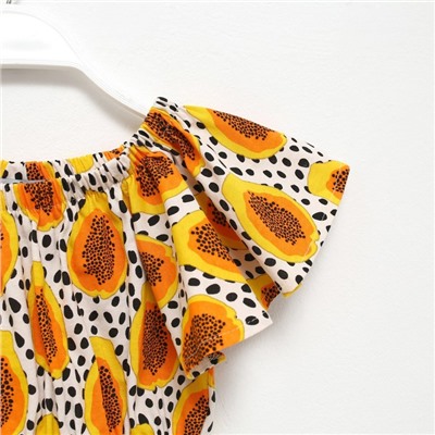 Комплект для девочки, цвет белый/оранжевый, рост 116 см