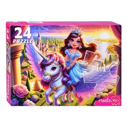 Макси-пазлы 24 "Полет принцессы на единороге"