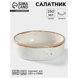 Салатник Хорекс Punto bianca, 250 мл, d=13 см, фарфор, белый