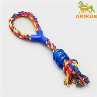 Игрушка тренировочная канатная «Спираль», до 140 г, до 40 см, микс цветов