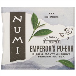 Numi Tea, Organic Pu-Erh Tea, Emperor's Pu-Erh, 16 Tea Bags, 1.13 oz (32 g)