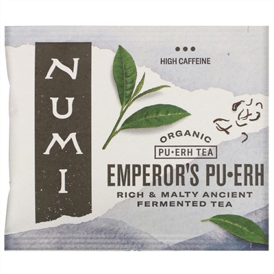Numi Tea, Organic Pu-Erh Tea, Emperor's Pu-Erh, 16 Tea Bags, 1.13 oz (32 g)