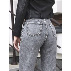 Джинсы укороченные мом бананы